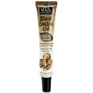 3/$12 Via Natural Black Castor Moisturizing Oil for Hair, Scalp and Body 1.5oz